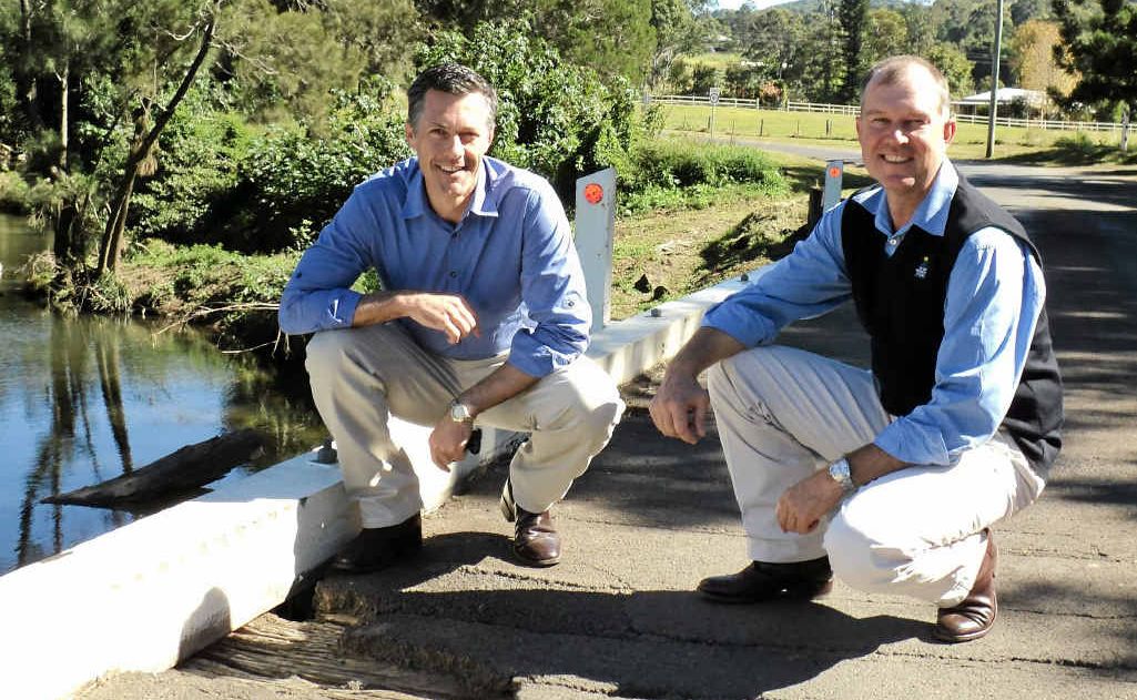The muster is a sure thing, as Queensland Reconstruction Authority chief Graeme Newton saw when he visited Amamoor yesterday with Deputy Mayor Tony Perrett. The muster is a sure thing, as Queensland Reconstruction Authority chief Graeme Newton saw when he visited Amamoor yesterday with Deputy Mayor Tony Perrett.